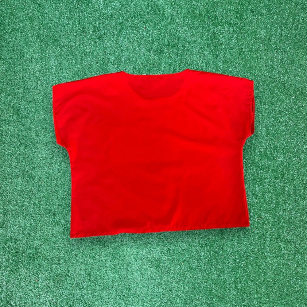 Vintage Lucky Me Red Short Sleeve Boxy Sleep Tee - Picture 4 of 6